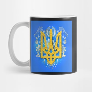 Ornate Ukrainian Trident Mug